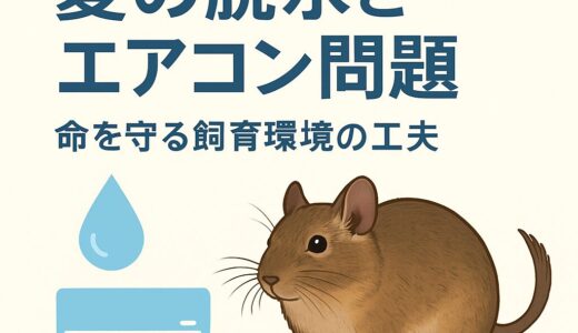夏の脱水とエアコン問題｜デグーの命を守る飼育環境づくりの工夫